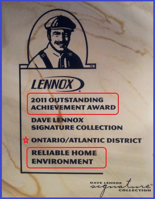 Reliable Lennox Regional Award.jpg