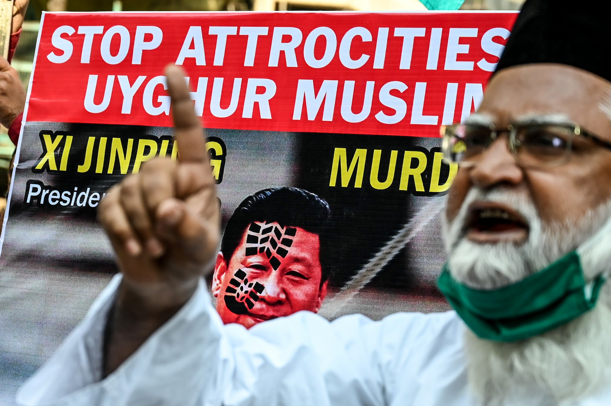 There has been widespread condemnation of China's treatment of Uyghur Muslims in Xinjiang ©Getty Images