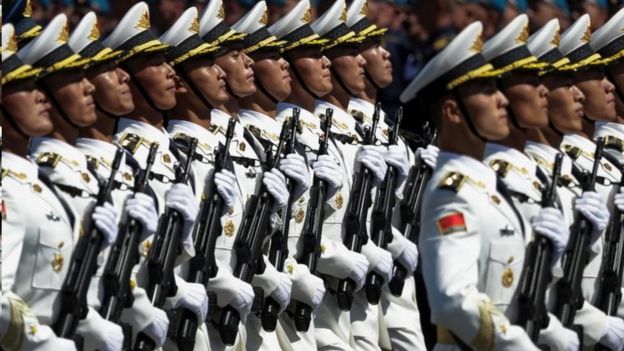 中國軍人參加閲兵式 中國軍人參加閲兵式