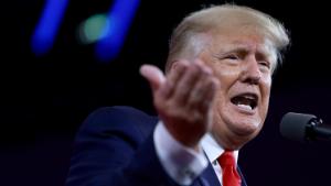 Former U.S. President Donald Trump speaks during the Conservative Political Action Conference (CPAC) at The Rosen Shingle Creek on February 26, 2022 in Orlando, Florida.