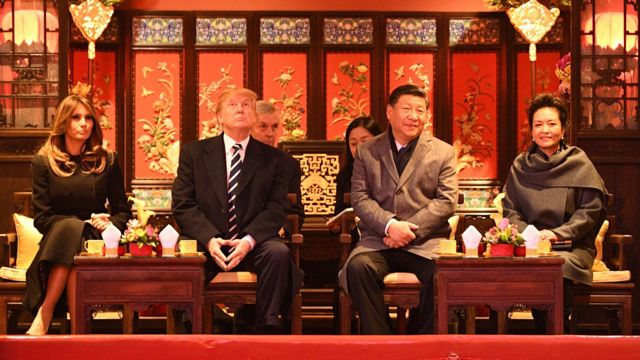 特朗普访华参观紫禁城。