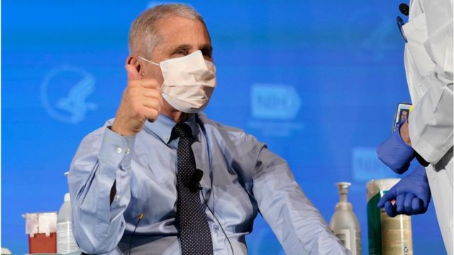 Dr Fauci gets his vaccine jab