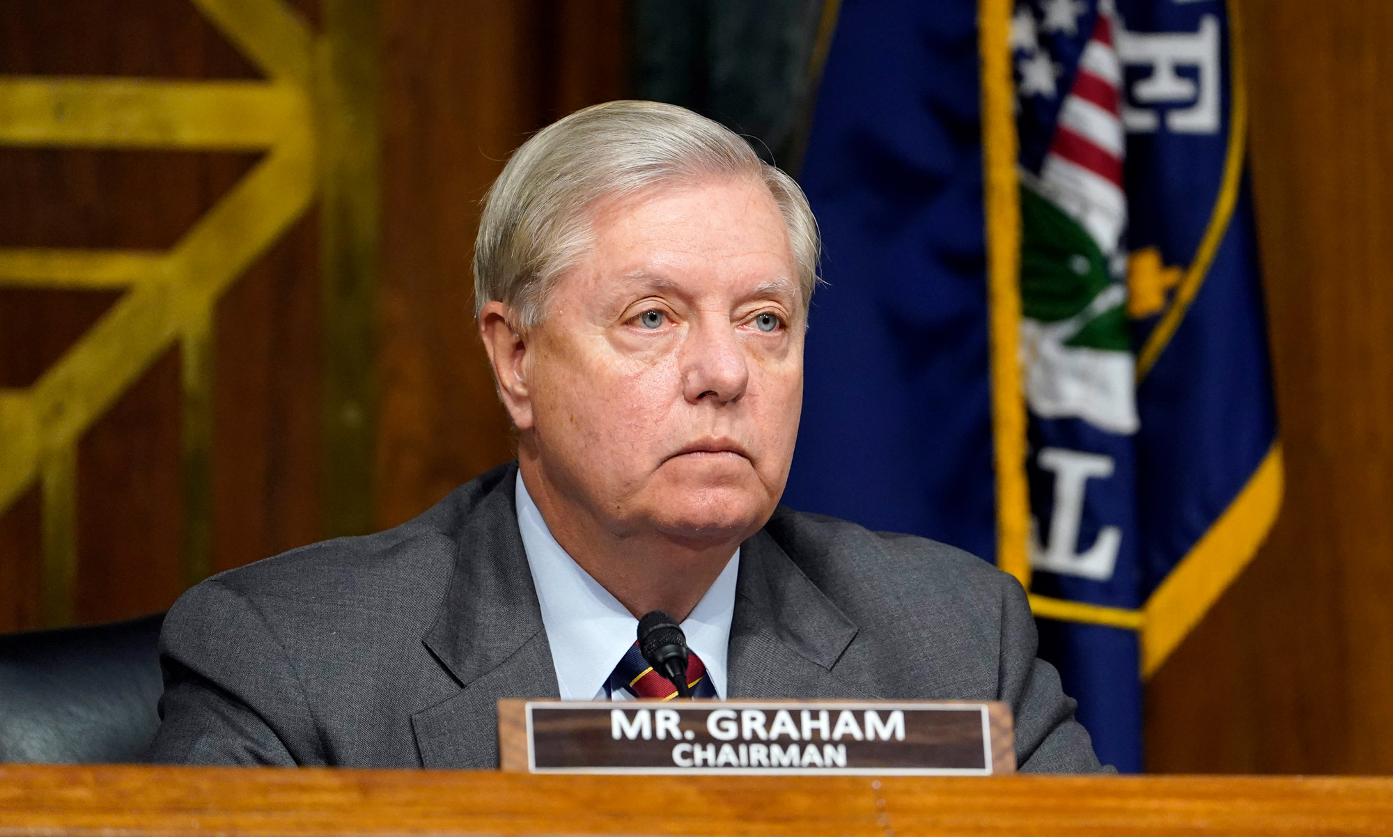 Sen. Lindsey Graham arrives for a Senate Judiciary Committee hearing on November 10 on Capitol Hill in Washington, DC. 