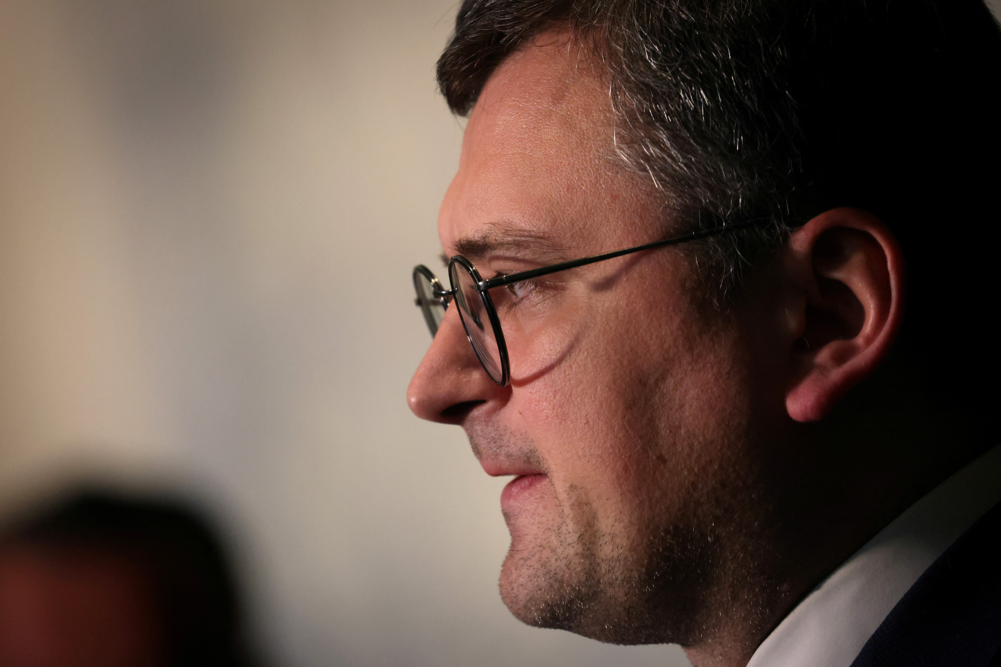 Ukraine's Foreign Minister Dmytro Kuleba is pictured at UN headquarters in New York City on February 23.