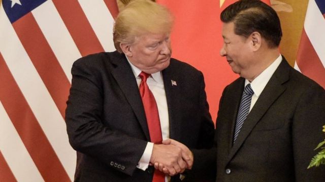 习近平与特朗普资料照片