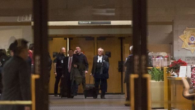 David Martin. attorney for Meng Wanzhou, walks into the court registry following her bail hearing in Vancouver