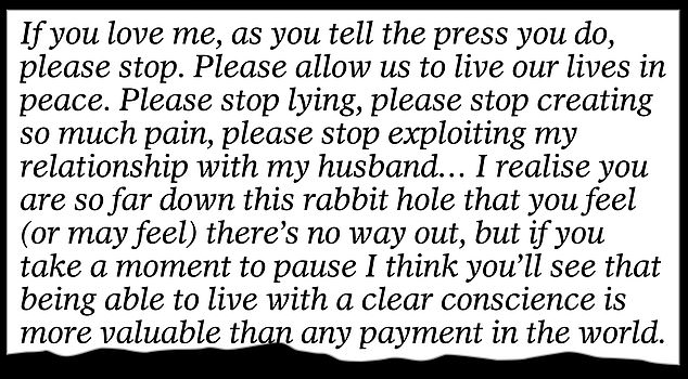 Mr Markle comments: ¿I have no idea what this means. This is pure Harry. Americans don¿t use the ¿rabbit hole¿ expression¿