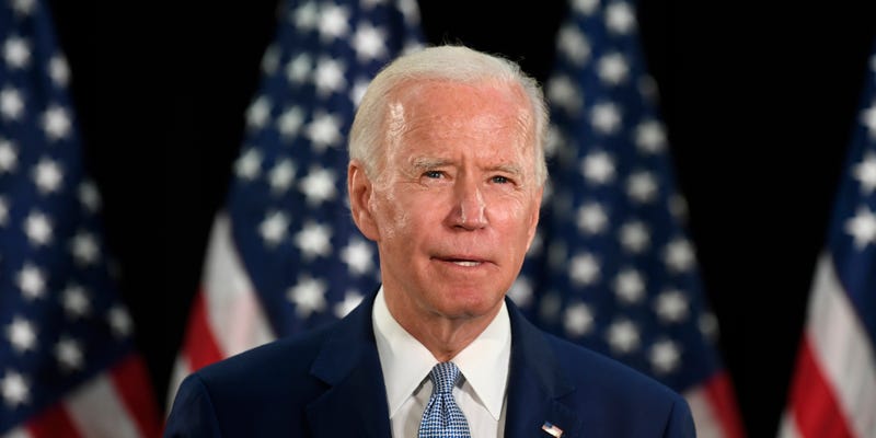 Democratic presidential candidate, former Vice President Joe Biden speaks about the economy during an event in Dover, Del., Friday, June 5, 2020. (AP Photo/Susan Walsh)