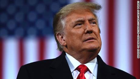 US president Donald Trump holds a rally to support Republican Senate candidates at Valdosta Regional Airport in Valdosta, Georgia on December 5, 2020. - President Donald Trump ventures out of Washington on Saturday for his first political appearance since his election defeat to Joe Biden, campaigning in Georgia where two run-off races will decide the fate of the US Senate. (Photo by Andrew CABALLERO-REYNOLDS / AFP) (Photo by ANDREW CABALLERO-REYNOLDS/AFP via Getty Images)