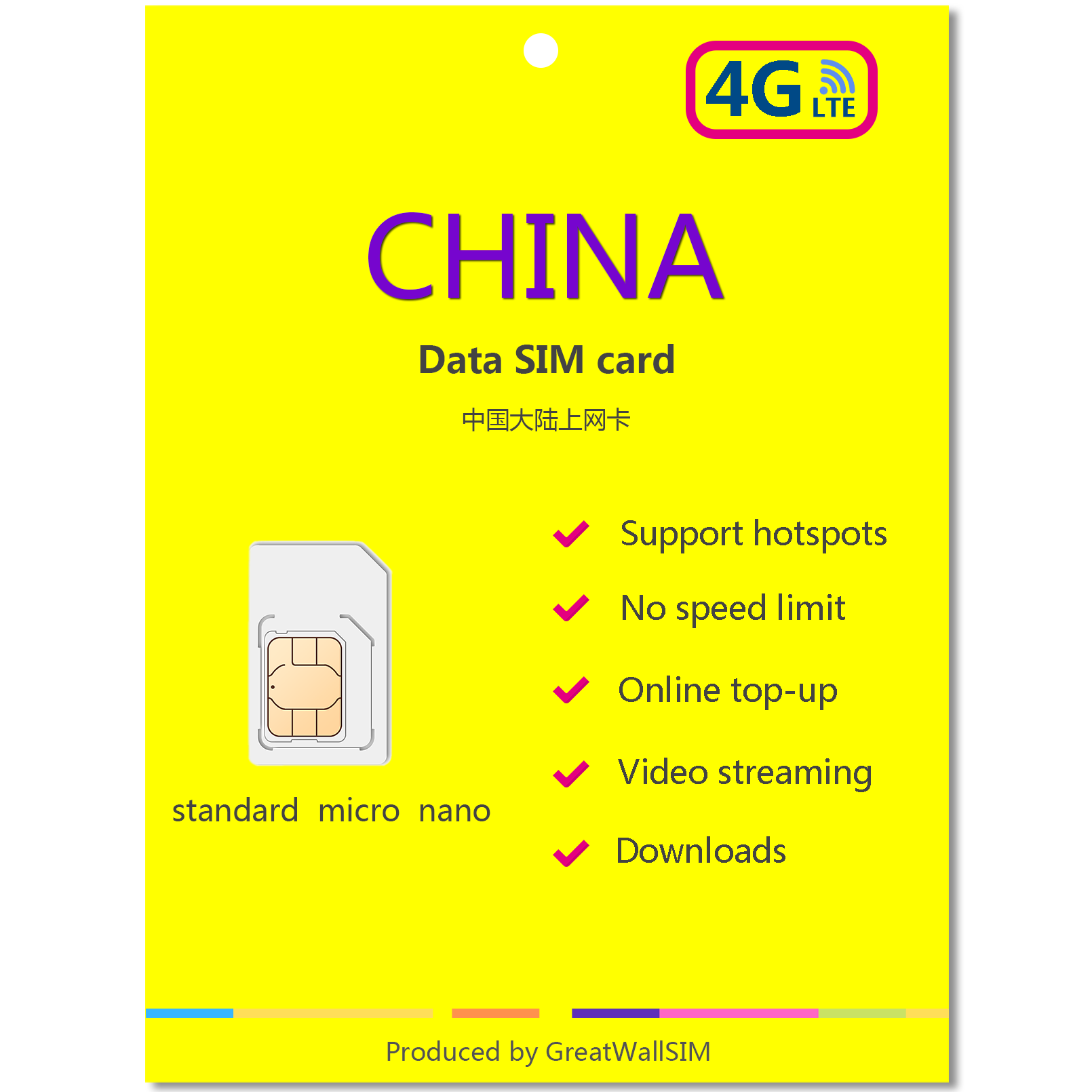 China data SIM card