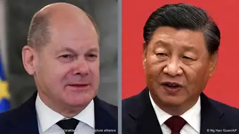 Kombobild | Olaf Scholz und Xi Jinping