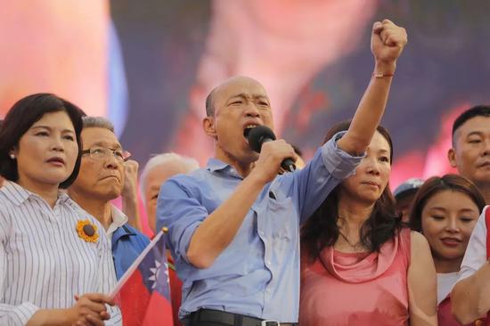 韩国瑜参加2020年台湾“大选”（图源：纽约时报）