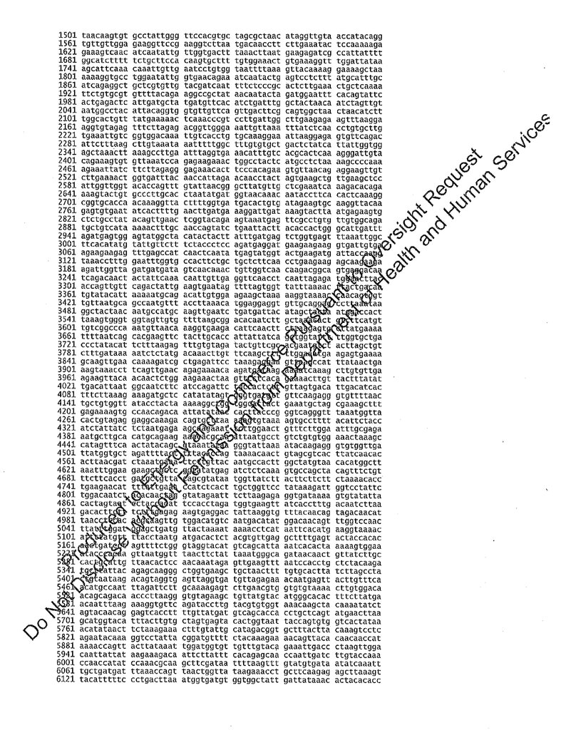 2019年12月提交给国家卫生研究院基因库数据库的一页材料，后来被删除，上面有新型冠状病毒的遗传密码。