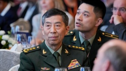 中国国防部长李尚福在新加坡出席香格里拉对话。（2023年6月2日）