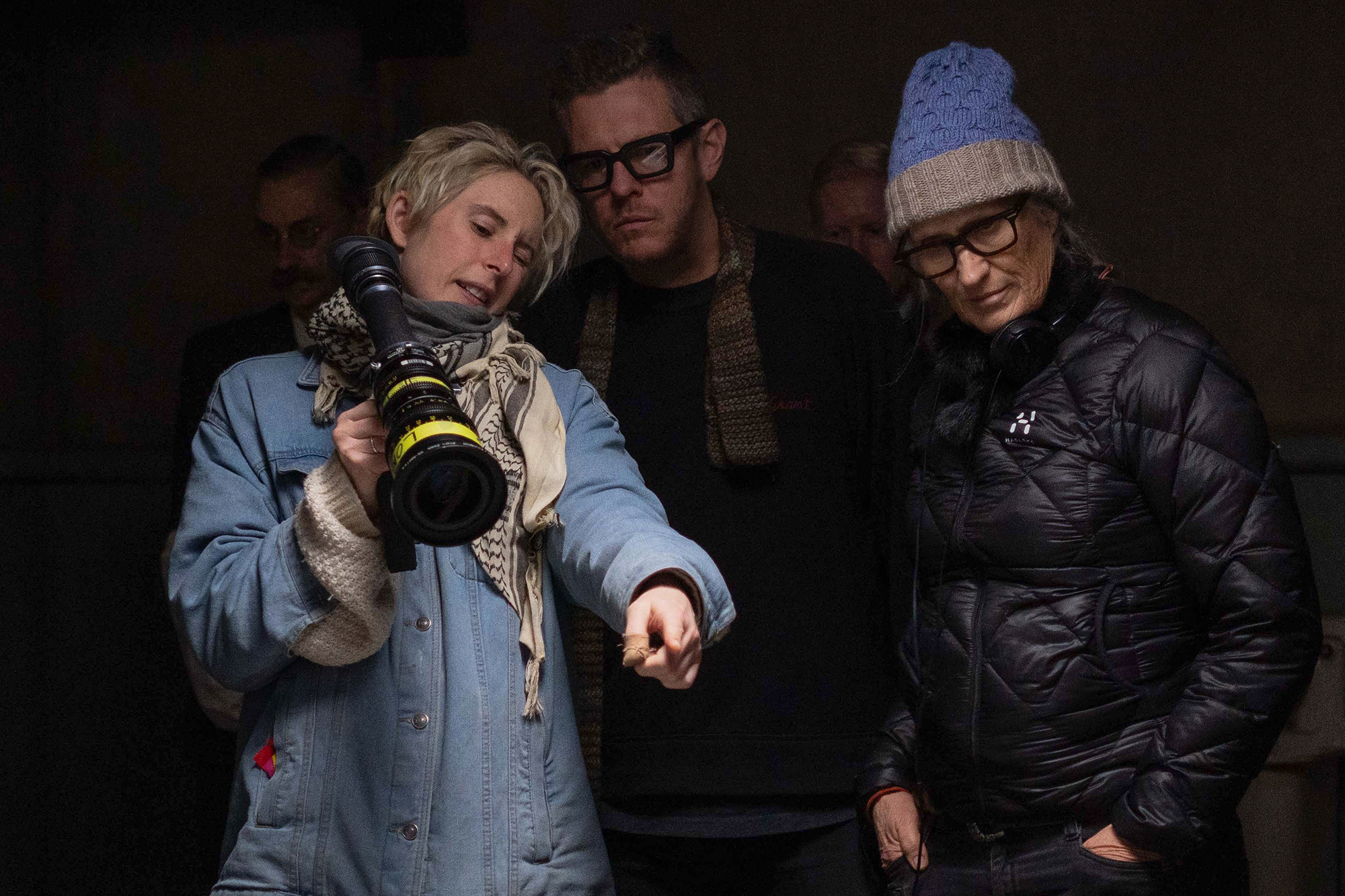 Ari Wegner, director of photography, and Jane Campion, director on the set of The Power Of The Dog. 