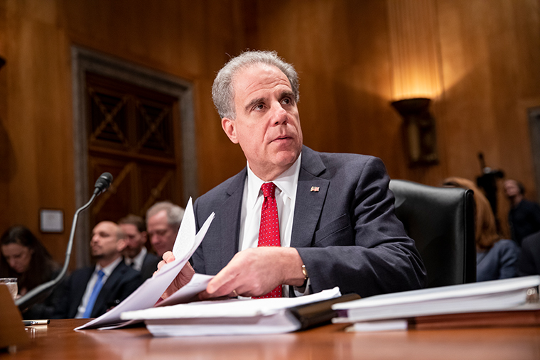 Department of Justice Inspector General Michael Horowitz at the US Capitol on December 18, 2019 in Washington, DC. 