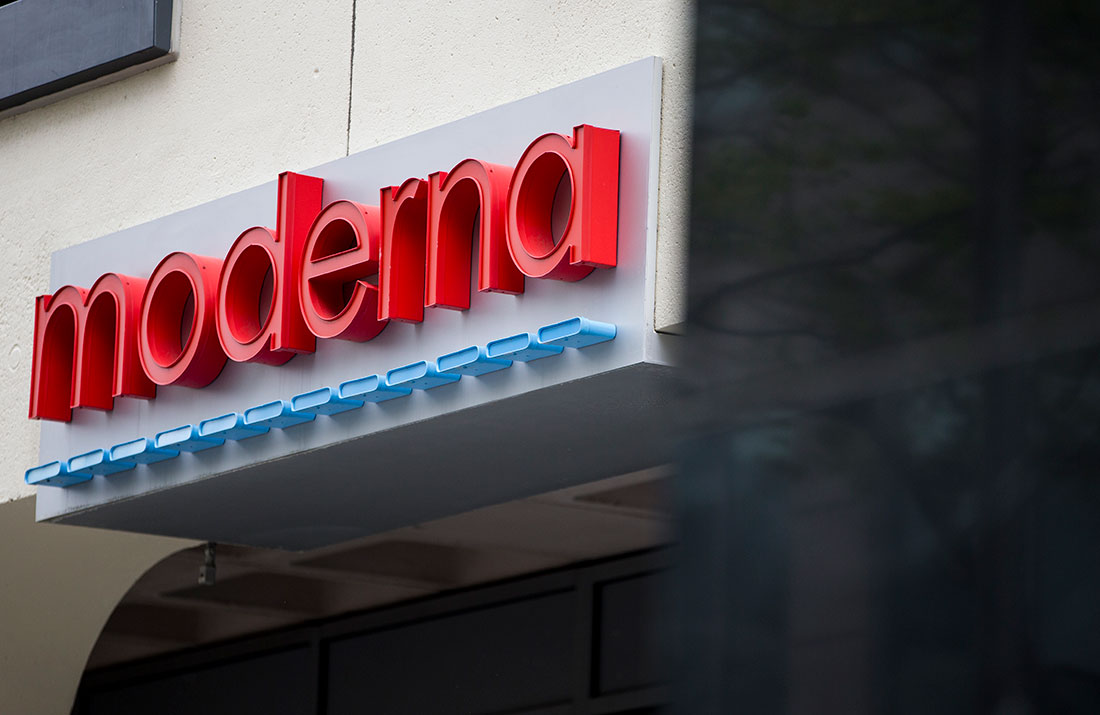 Moderna headquarters in Cambridge, Massachusetts.