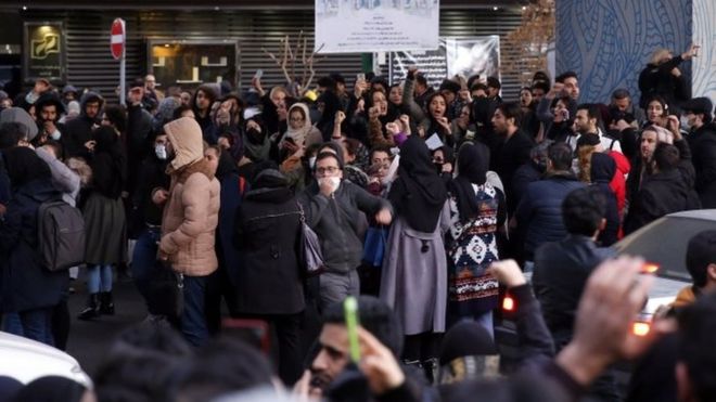 Protests in Tehran after Iran admits shooting down Ukraine International Airlines plane Protests in Tehran after Iran admits shooting down Ukraine International Airlines plane