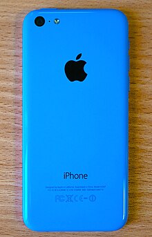 Rear side of blue iPhone 5c. Rear side of blue iPhone 5c.