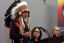 Grand Chief Arlen Dumas of the Assembly of Manitoba Chiefs speaks in Ottawa on Thursday, December 7, 2017. Dumas says he's concerned about the growing number of COVID-19 cases First Nation communities. THE CANADIAN PRESS/Fred Chartrand Grand Chief Arlen Dumas of the Assembly of Manitoba Chiefs speaks in Ottawa on Thursday, December 7, 2017. Dumas says he's concerned about the growing number of COVID-19 cases First Nation communities. THE CANADIAN PRESS/Fred Chartrand